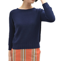 Cruciani(クルチアーニ)<BR>CD23445 コットン 鹿の子クルーネックニット レディース 正規品